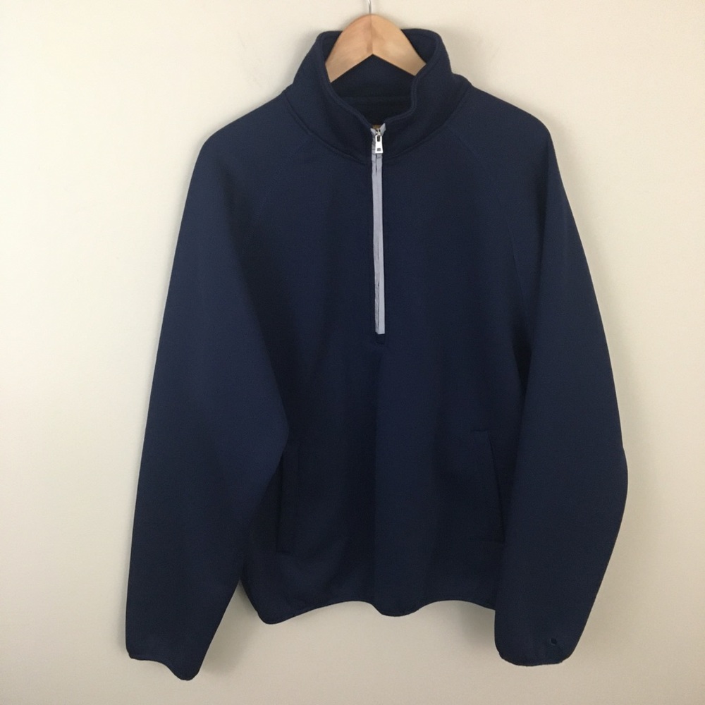 Buffalo Outdoors Pullover Blue Mens 1/4 Zip Sweater Size XL
